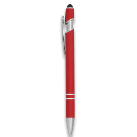 Boligrafo aluminio puntero. ROJO