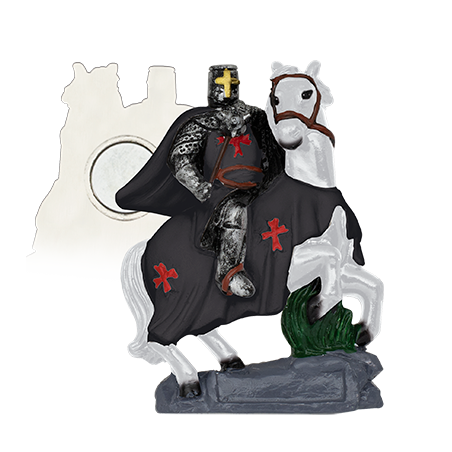 Imán Resina Caballo blanco/ Templ.negro