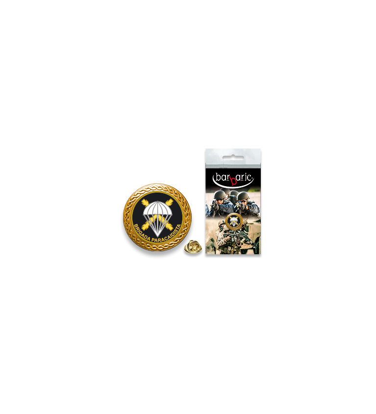 Pin Barbaric oro. borde biselado. D:20mm