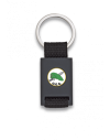 Llavero rectangulo negro + cinta negra