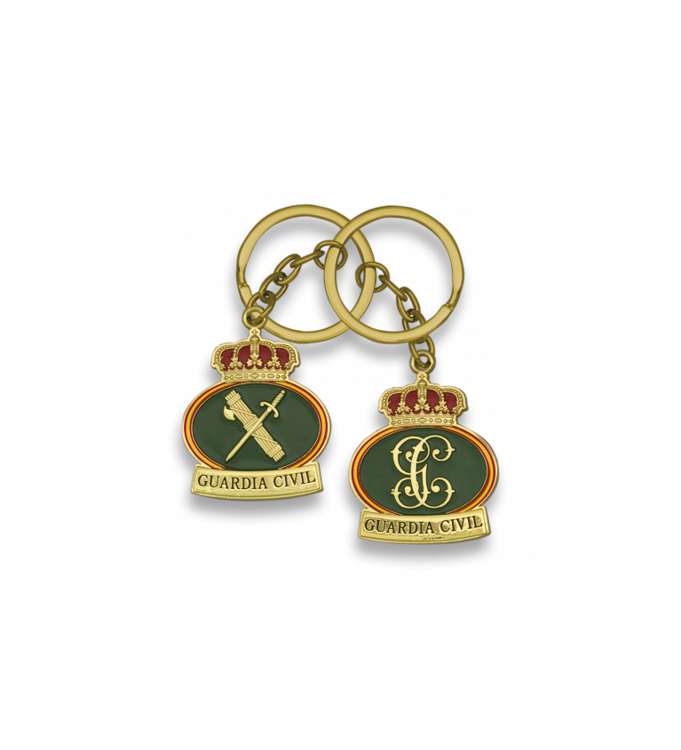 llavero oro Guardia Civil a dos caras