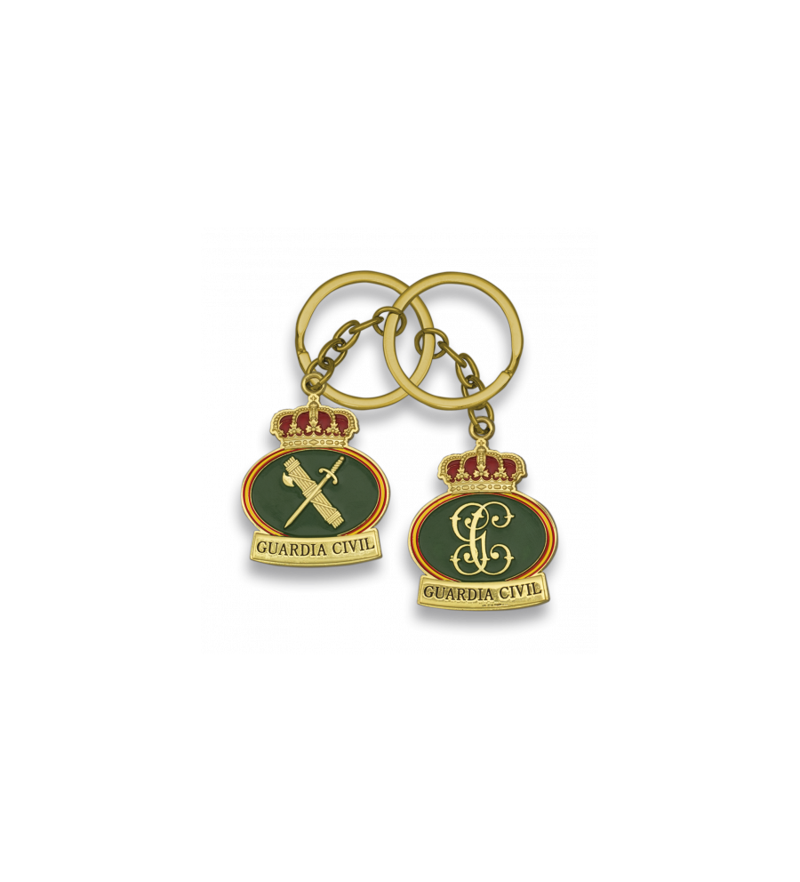 llavero oro Guardia Civil a dos caras