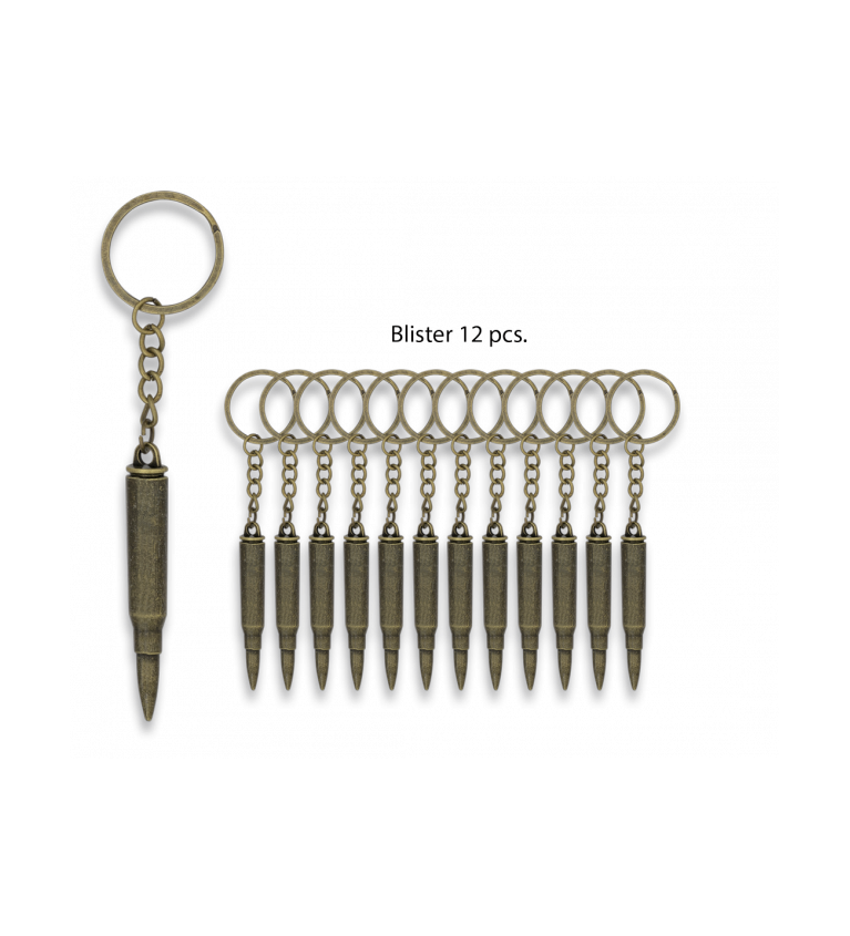 Llavero Bala Blister 12 pzs