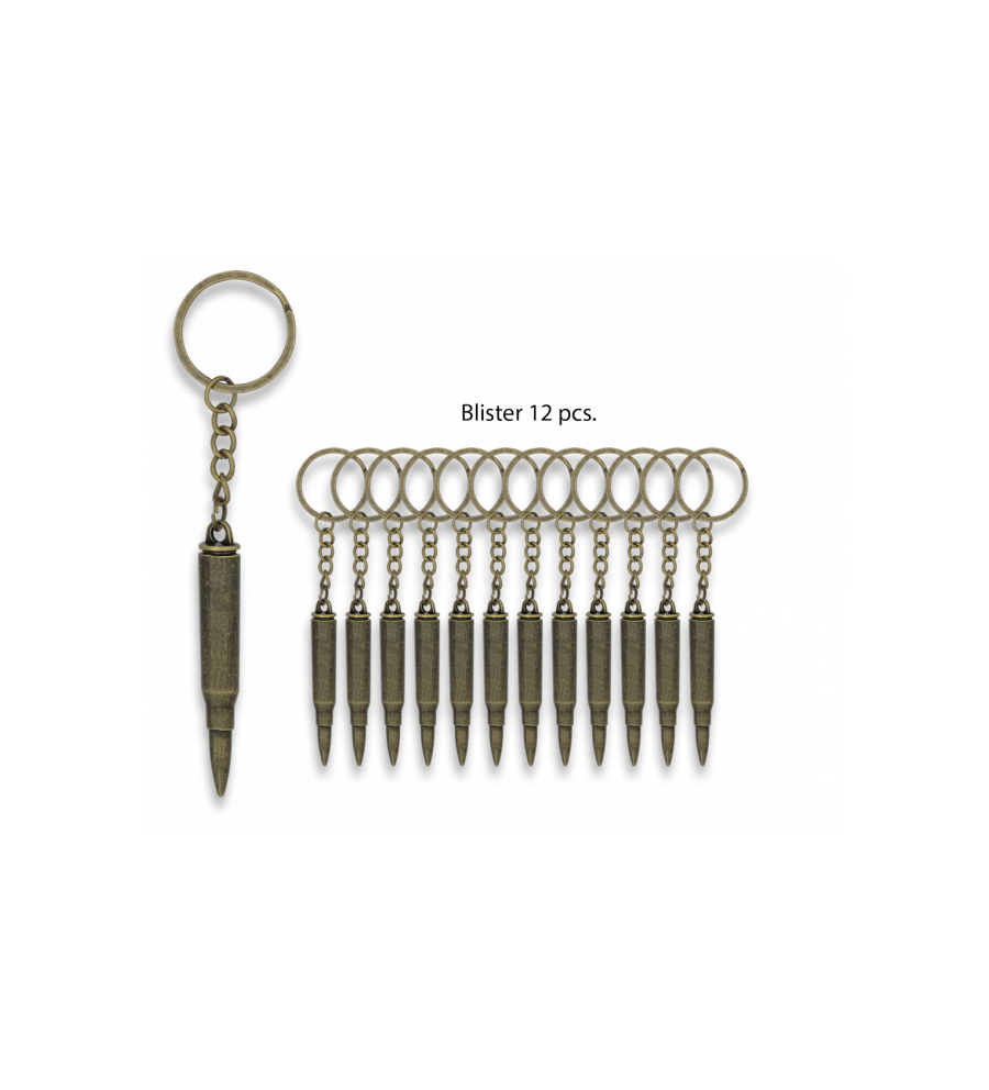 Llavero Bala Blister 12 pzs