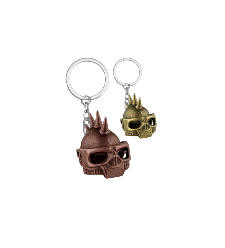 Llavero Calavera Pinchos (baños colores