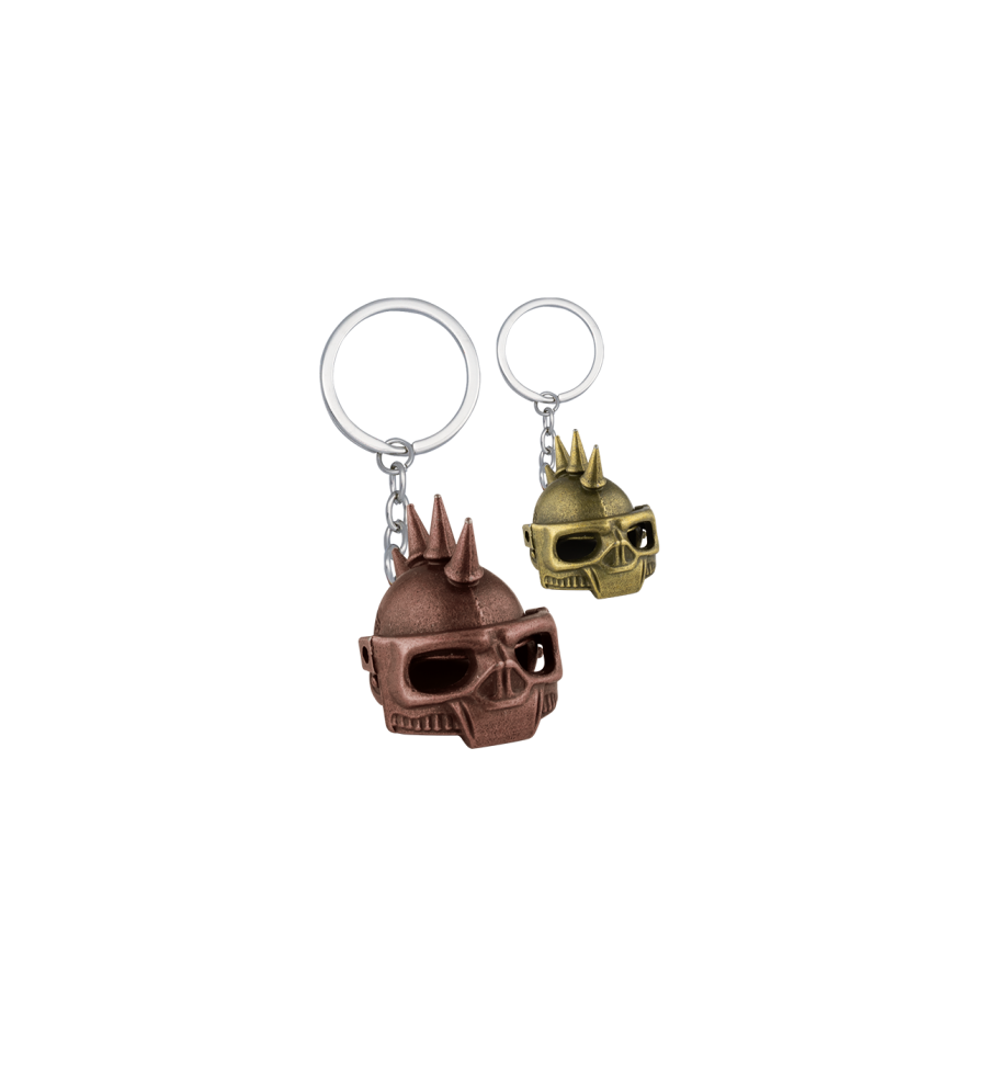 Llavero Calavera Pinchos (baños colores