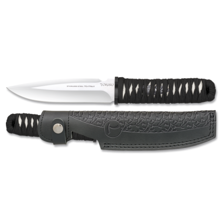 cuchillo TOKISU con funda de piel. 15.5