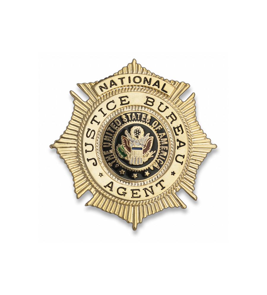 Chapa cartera US AGENT JUSTICE