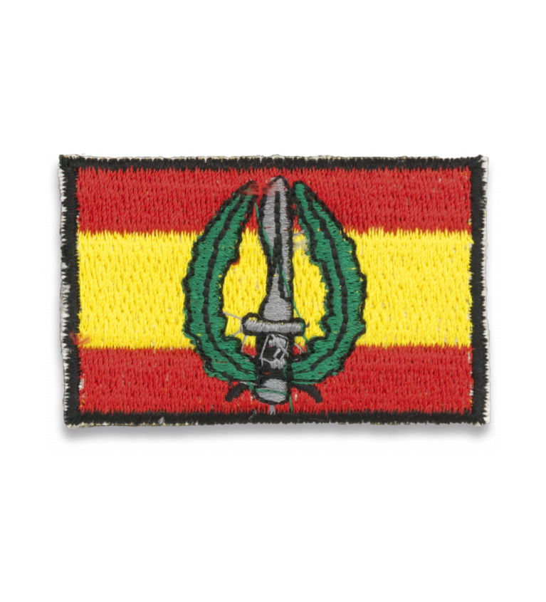 Bandera España bordada con logo MOE
