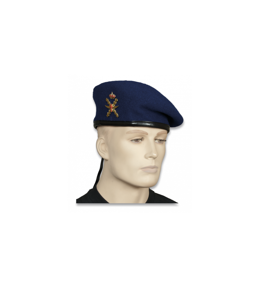 BOINA M-85 AZUL HELICOPT CON EMBLEMA.