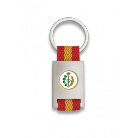 Llavero rectangulo plata+ cinta bandera