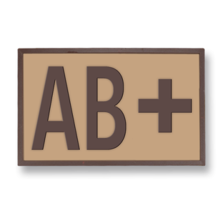 Parche Táctico goma ( AB +) TAN.