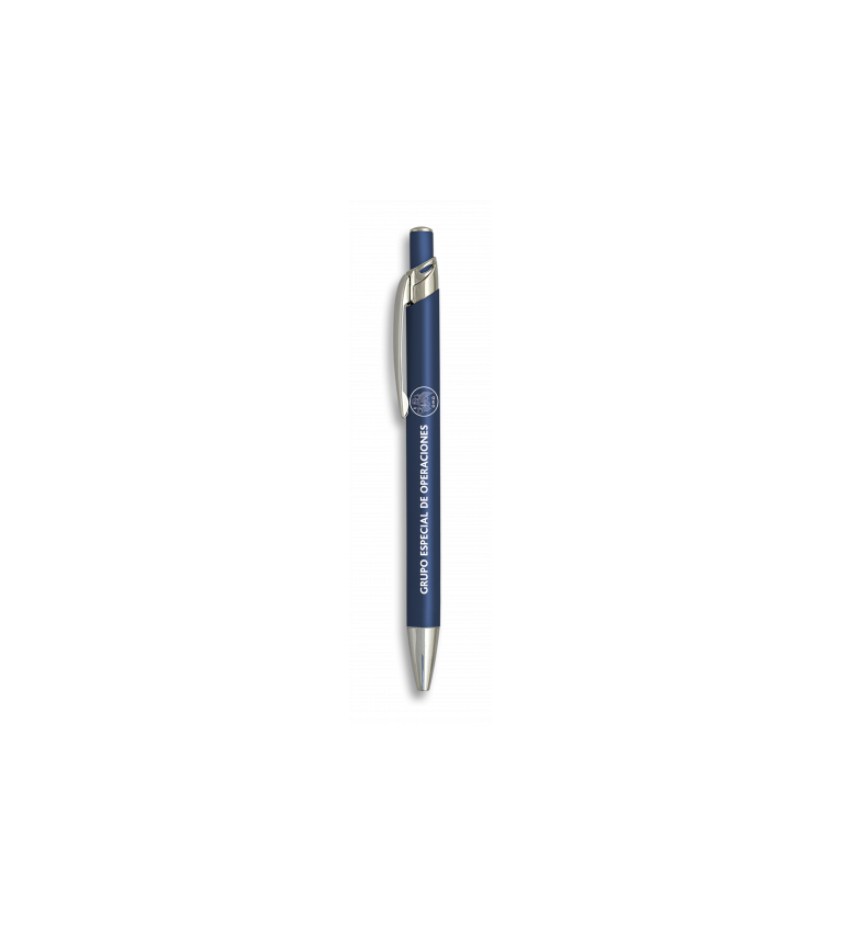 Boligrafo alumino color azul. GEO