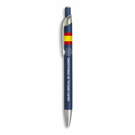 Boligrafo alumino color azul. GEO
