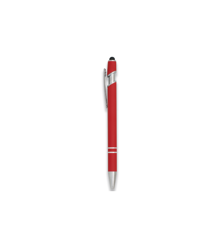 Boligrafo aluminio puntero. ROJO