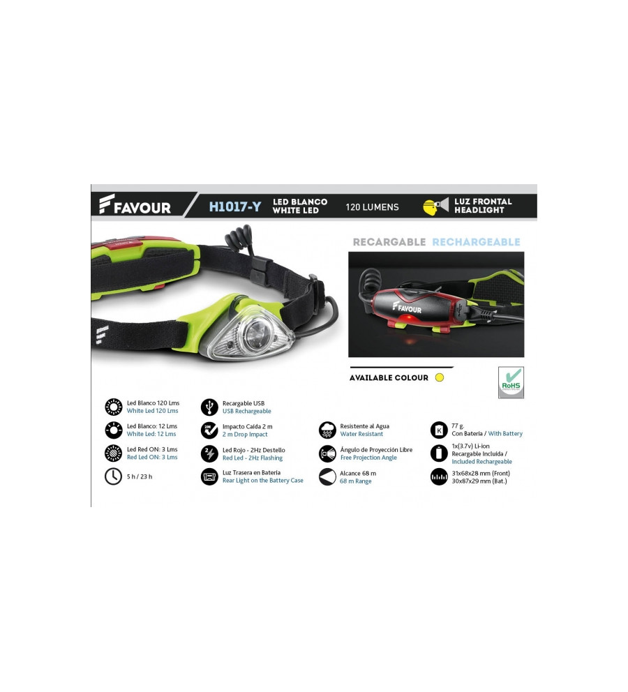 Frontal RECARG.120LM. Amarilla