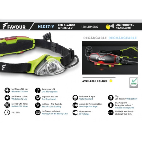 Frontal RECARG.120LM. Amarilla