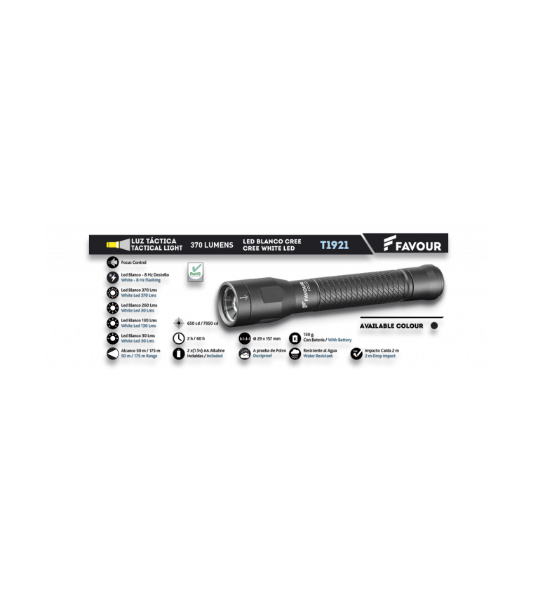 Linterna FAVOUR 370 lm