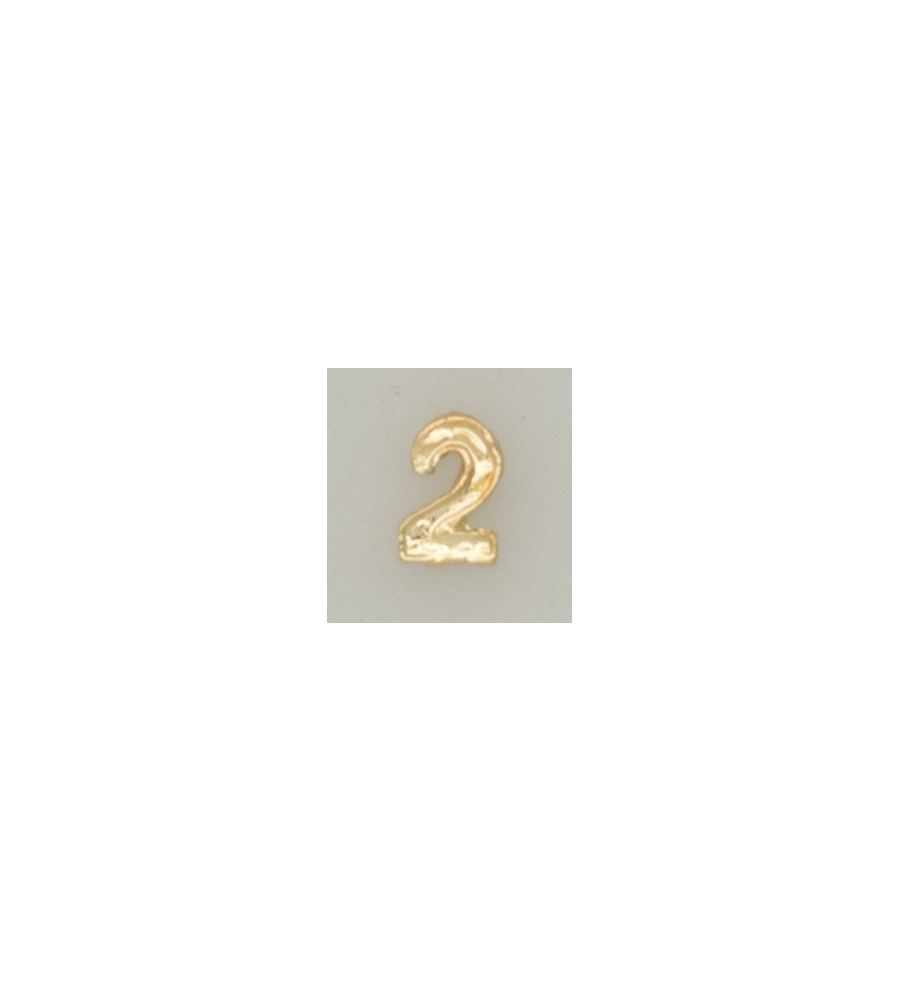 Numeral pasador diario " 2 ORO "