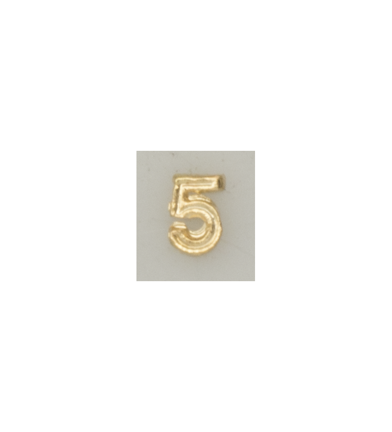 Numeral pasador diario " 5 ORO "