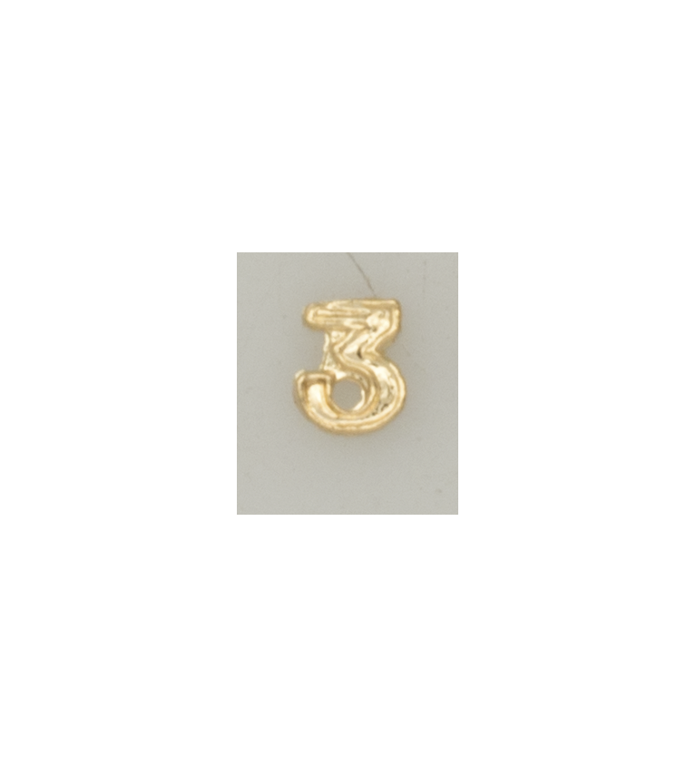 Numeral pasador diario " 3 ORO "