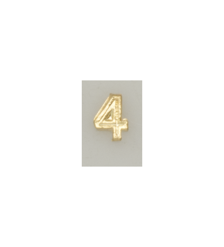 Numeral pasador diario " 4 ORO "