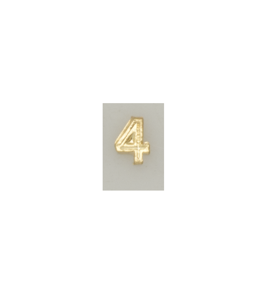 Numeral pasador diario " 4 ORO "