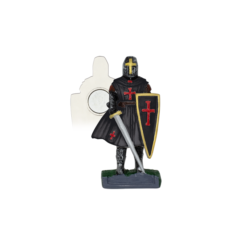Imán Resina Caballero Templario negro