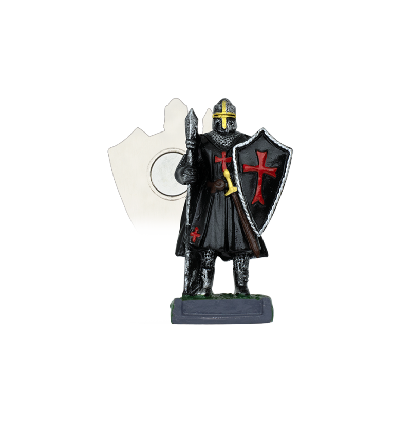 Imán Resina Caballero Templario negro