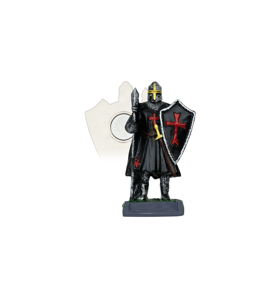 Imán Resina Caballero Templario negro