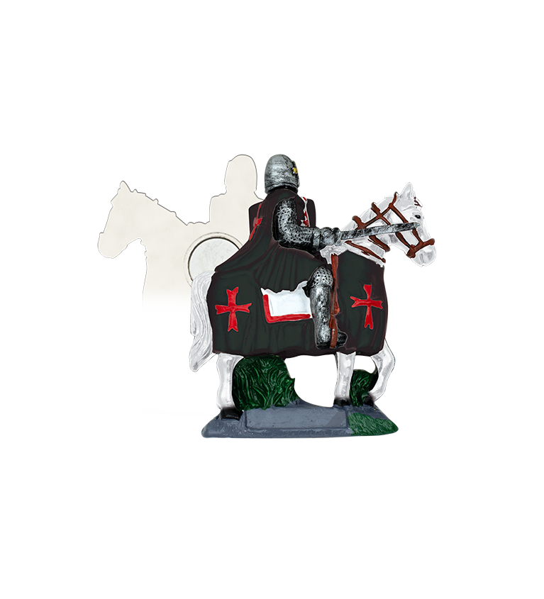 Imán Resina Caballo blanco/ Templ.negro