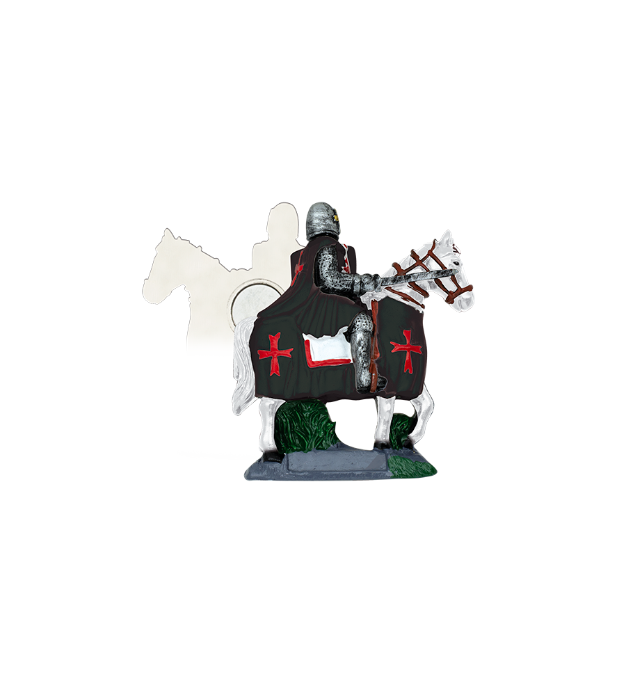 Imán Resina Caballo blanco/ Templ.negro