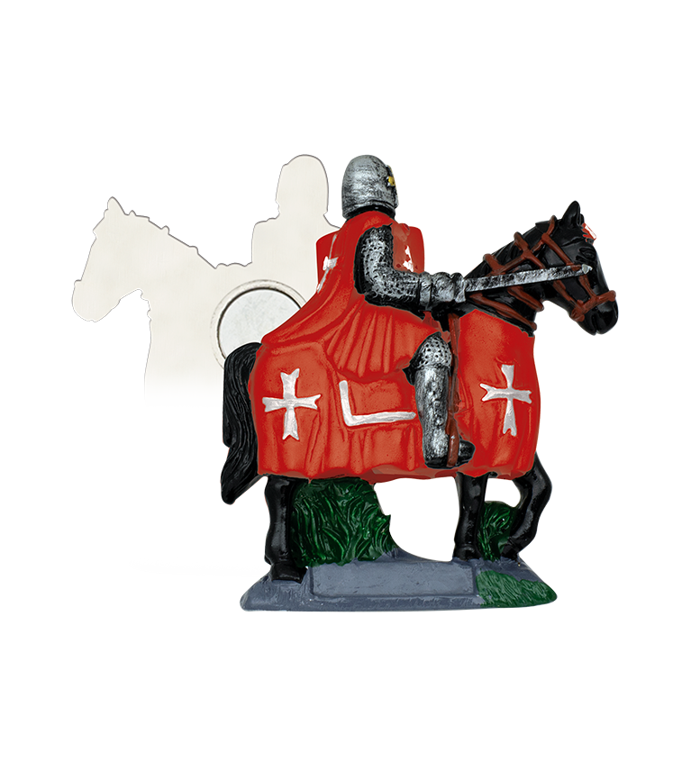 Imán Resina Caballo blanco/ Templ. rojo