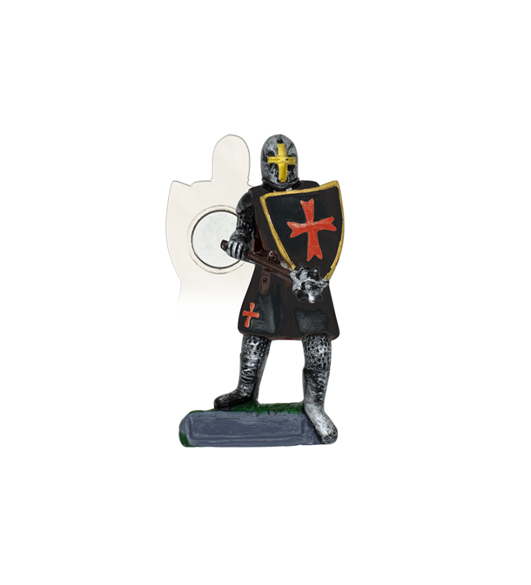 Imán Resina Caballero Templario negro