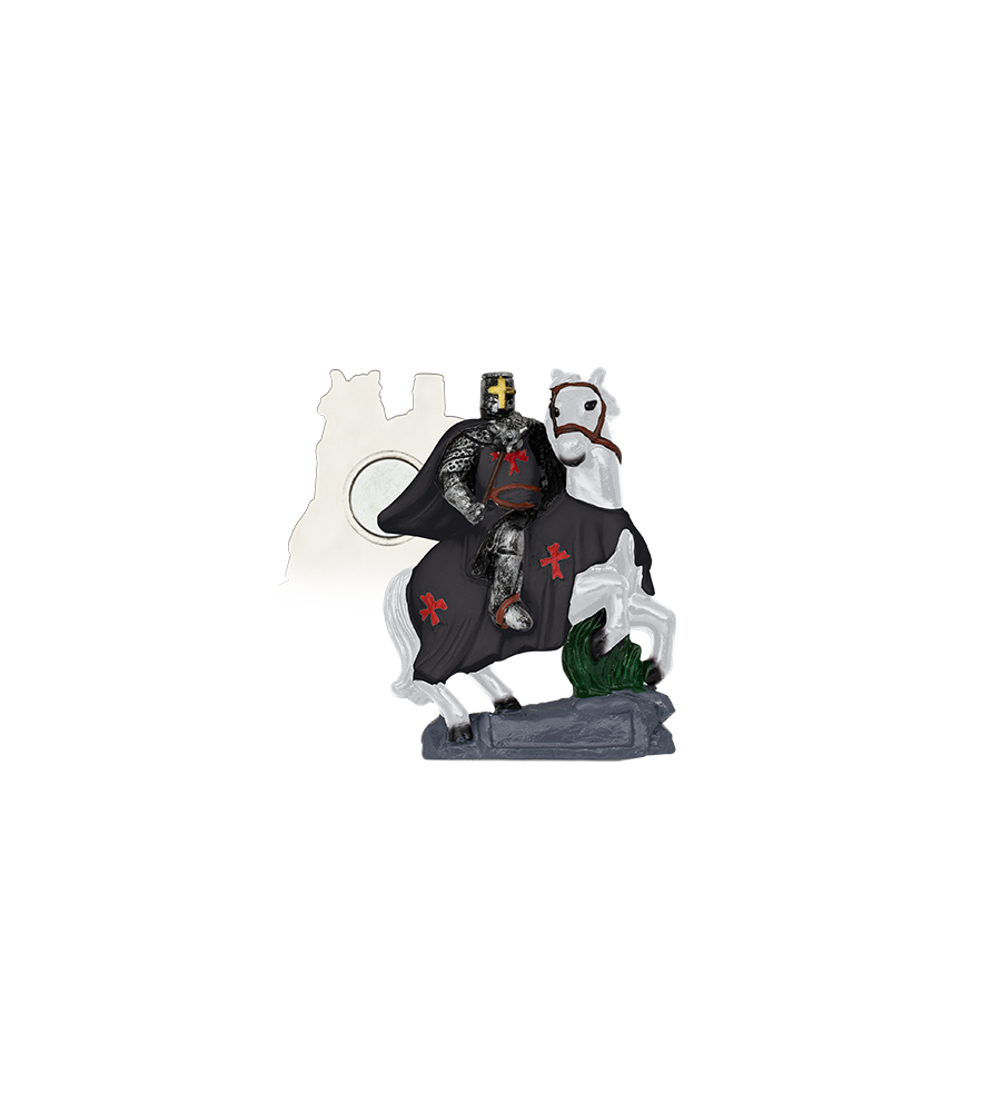 Imán Resina Caballo blanco/ Templ.negro