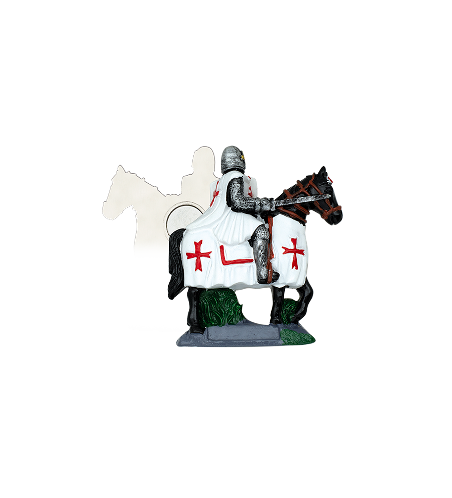 Imán Resina Caballo negro/ Templ.blanco