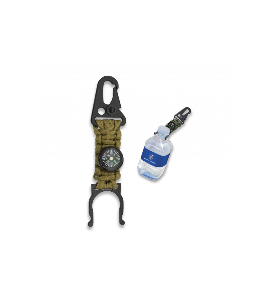 Paracord sujeta botellas con brujula