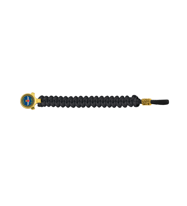 pulsera paracord Barbaric oro / negro.