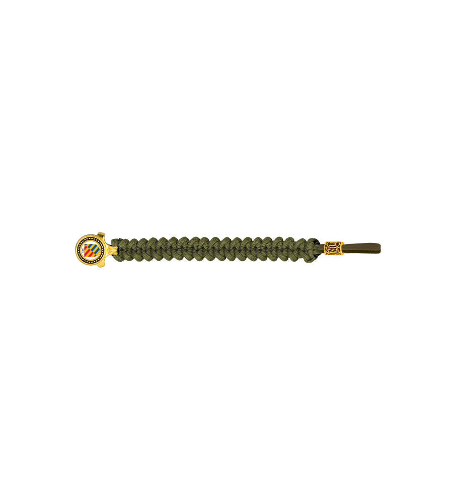 pulsera paracord Barbaric oro / verde. p