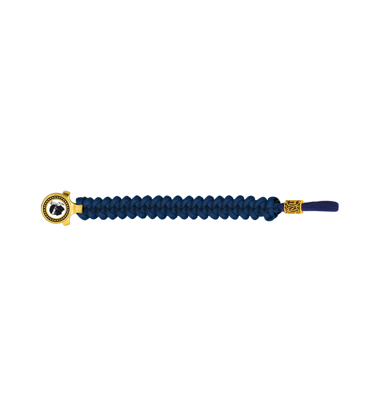 pulsera paracord Barbaric oro / azul. pa