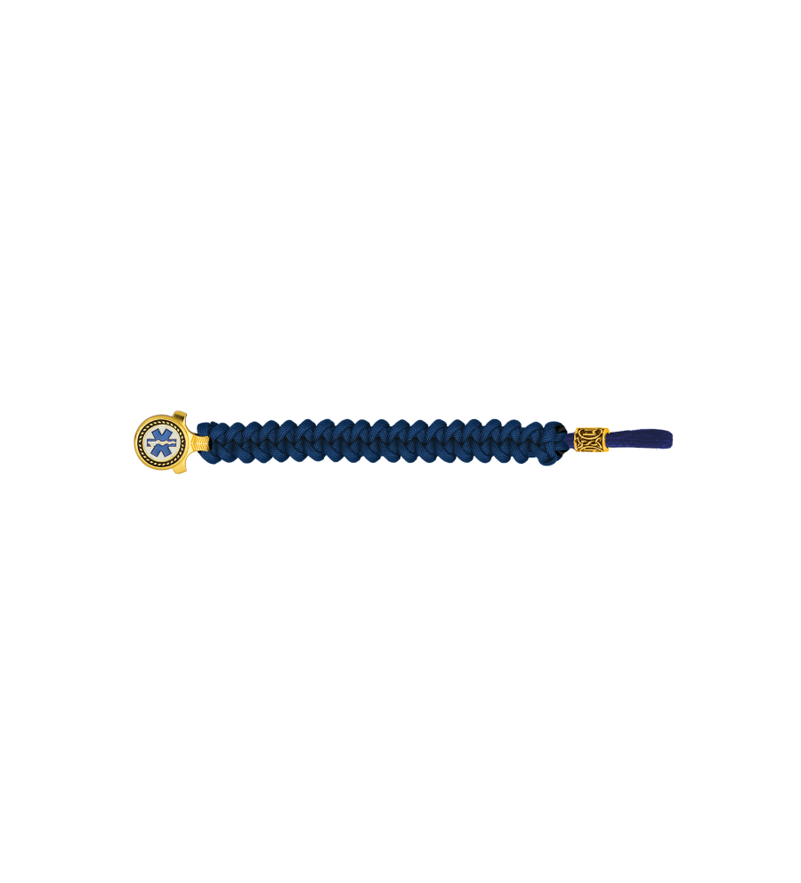 pulsera paracord Barbaric oro / azul. pa
