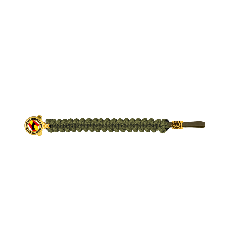 pulsera paracord Barbaric oro / verde. p
