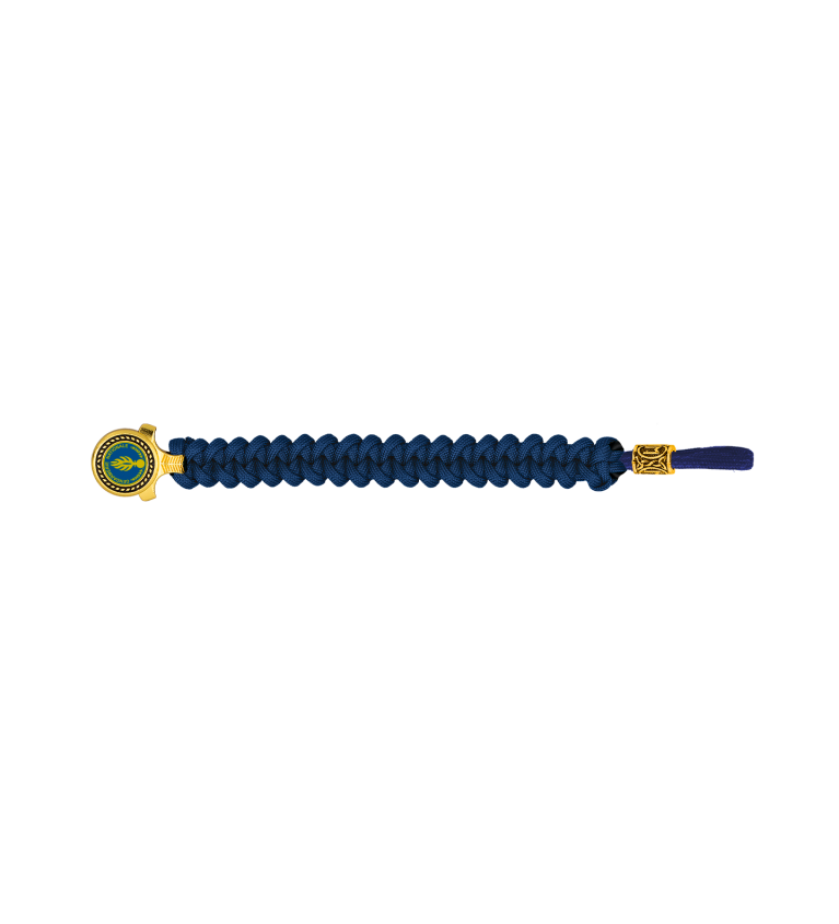 pulsera paracord Barbaric oro / azul. pa