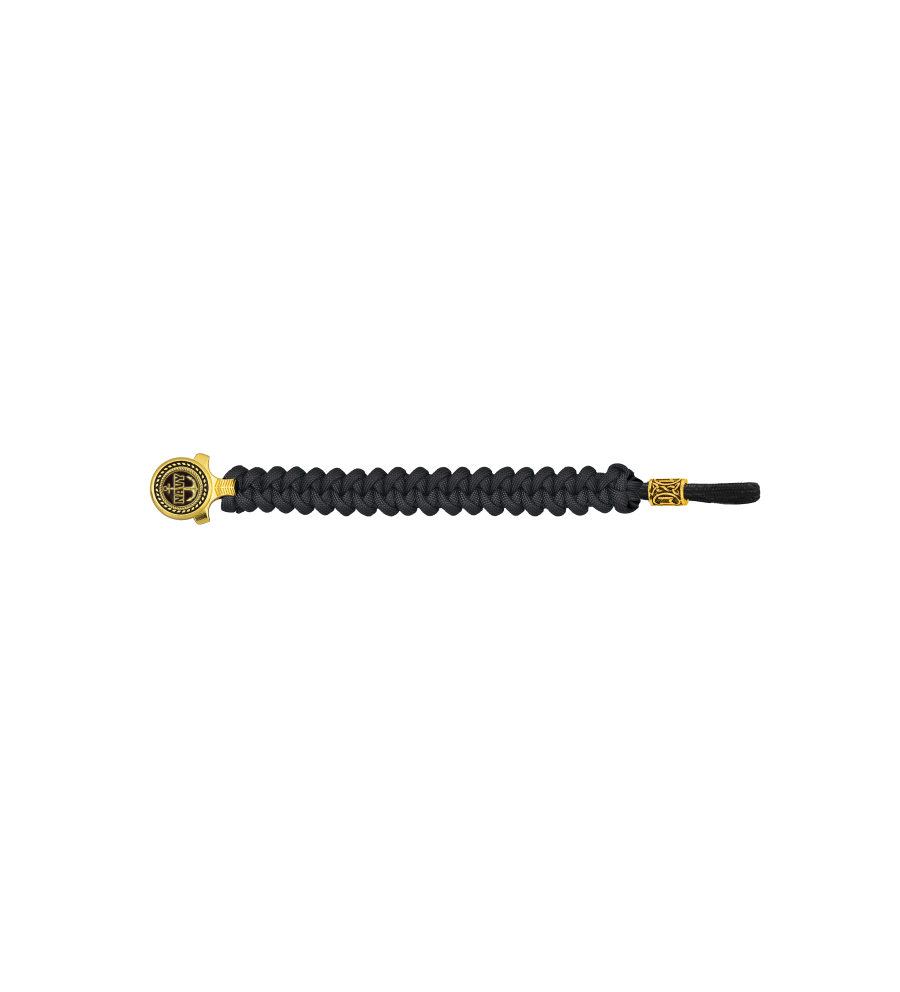 pulsera paracord Barbaric oro / negro.