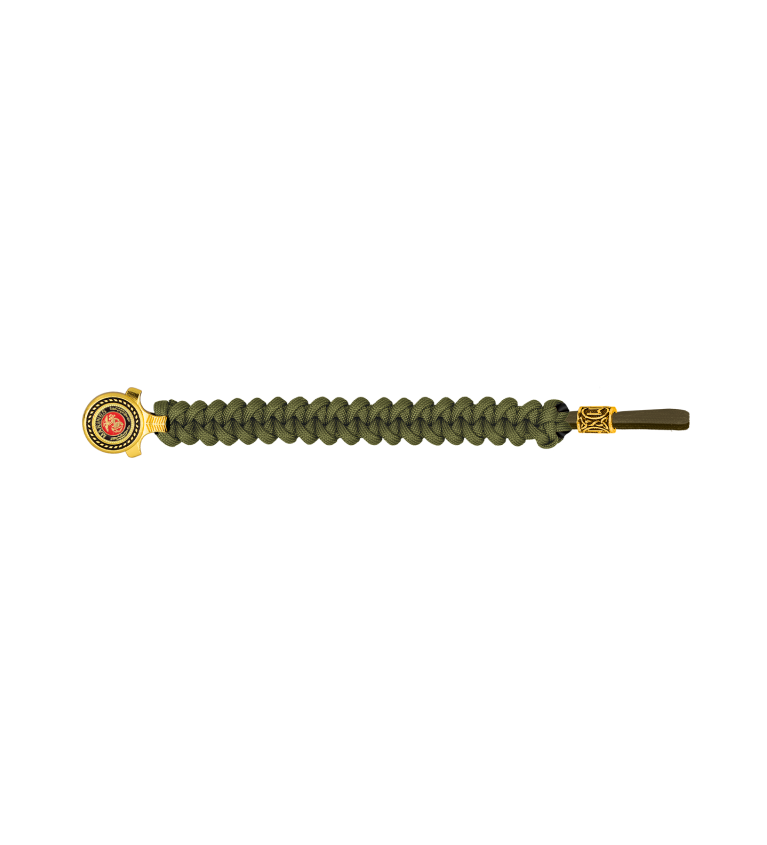 pulsera paracord Barbaric oro / verde. p