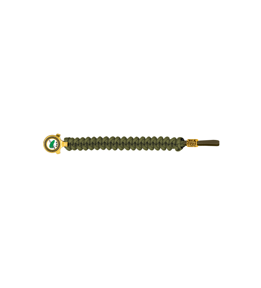 pulsera paracord Barbaric oro / verde. p