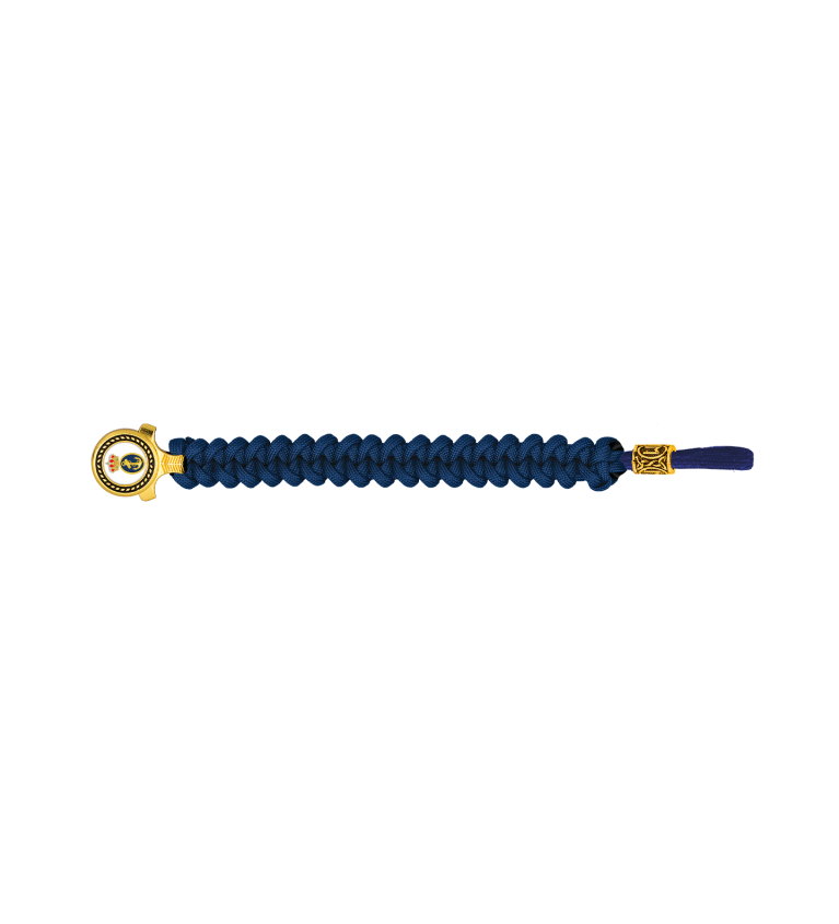 pulsera paracord Barbaric oro / azul. pa
