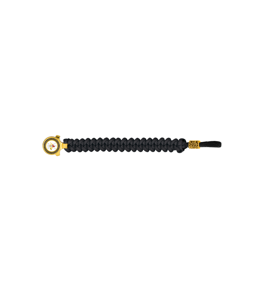 pulsera paracord Barbaric oro / negro.