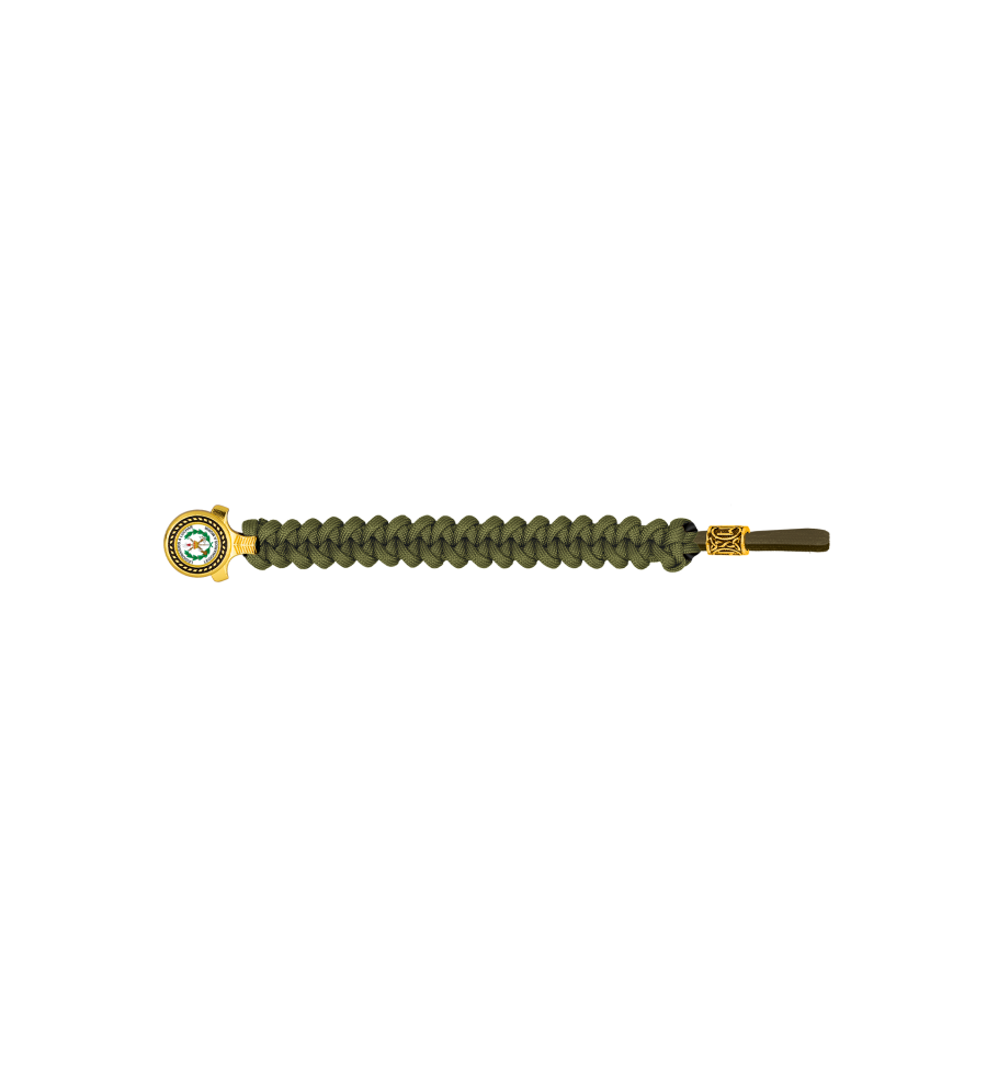 pulsera paracord Barbaric oro / verde. p