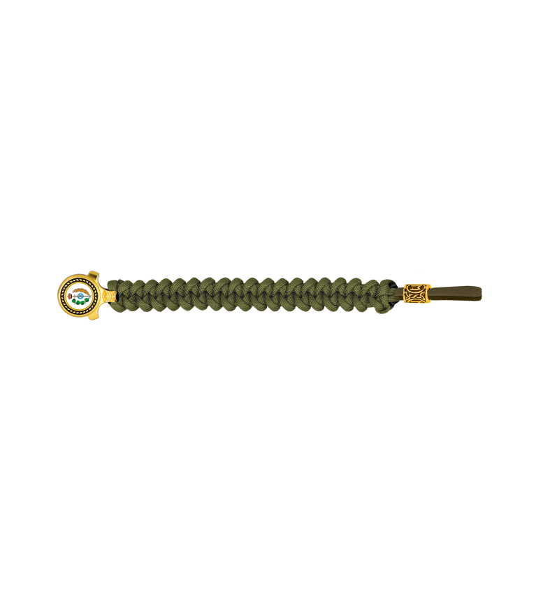 pulsera paracord Barbaric oro / verde. p